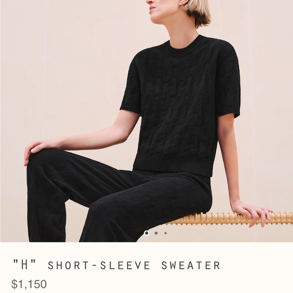 NEW w/tags Hermes logo sweater NOIR black size 36 (small)